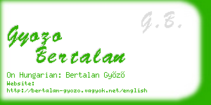 gyozo bertalan business card