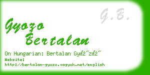 gyozo bertalan business card
